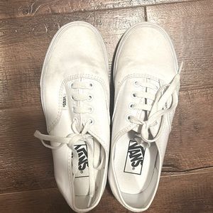 VANS AUTHENTIC TRUE WHITE SHOE women’s size 7 men’s size 5.5